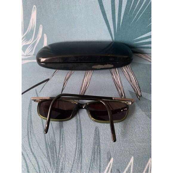 Gucci SUN Eyeglasses Frames GG 1376 R4T 140 Black Green Italy GLASSES HARD CASE - Picture 3 of 10